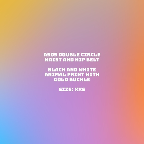 LIKE NEW 🐆 ASOS animal print double gold circle waist / hip belt. - Picture 9 of 9